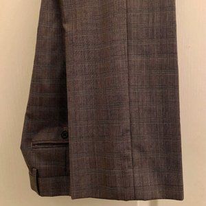 Banana Republic Mens Glen Plaid Dress Pants Gray Brown